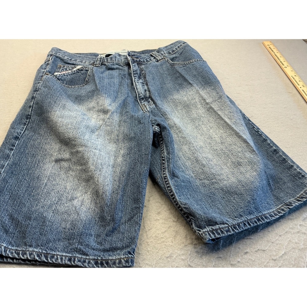 Paco Sport Vintage Y2K Denim Shorts Baggy Skater Embroidered Blue Men 34 Street